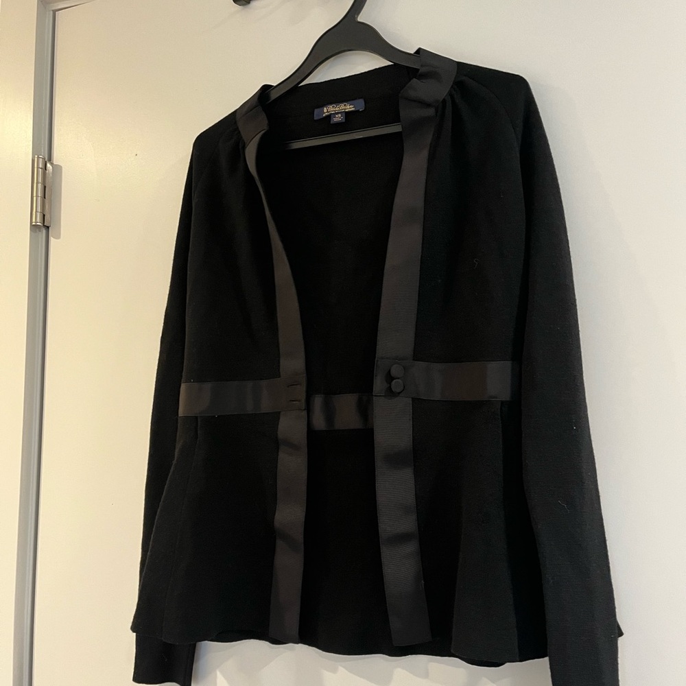 Brooks Brothers Cardigan XS | Extra Fine Italian Merino Sweater | Color: Black
